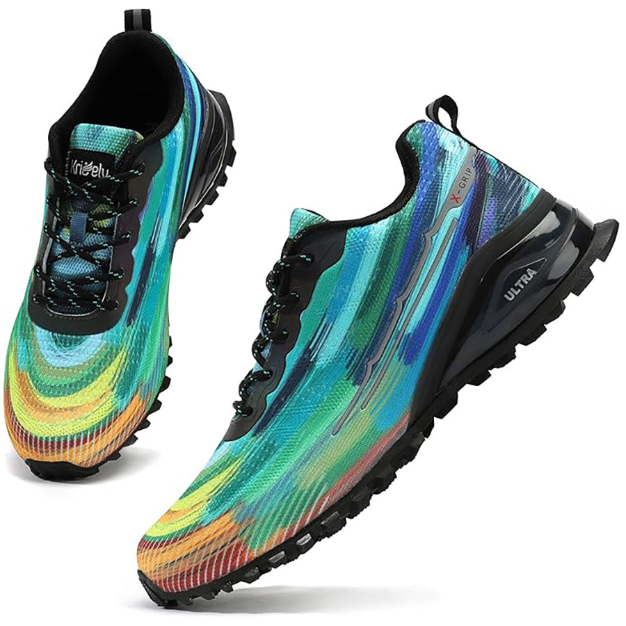 Kricely Wide Fit Men's All-terrain Hiking Sneakers Mountain Hiking, Gym Workouts and Wilderness Adventure Shoes