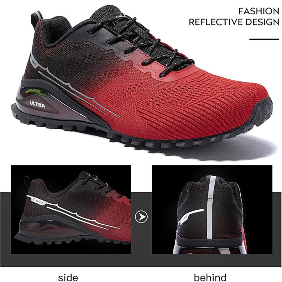 Kricely Men's Trail-Ready Hiking Shoes - Breathable Lightweight Sneakers with Shock Absorption for Gym Training, Mountain Running & Outdoor Adventures