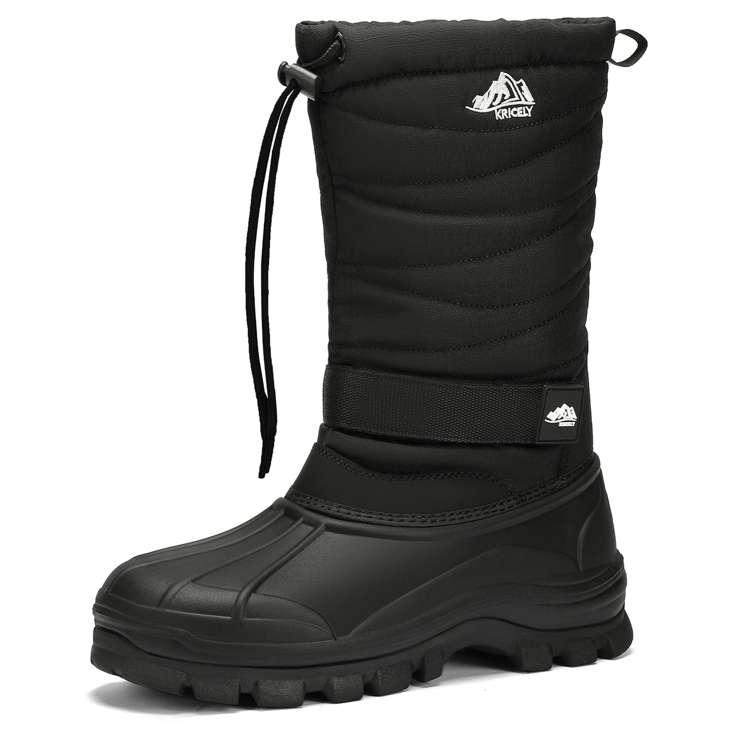 Kricely Men's Snow Boots Waterproof Non-Slip Outdoor Hiking Athletic Warm Fur Boot Comfortable Causual Cold-Weather Boots