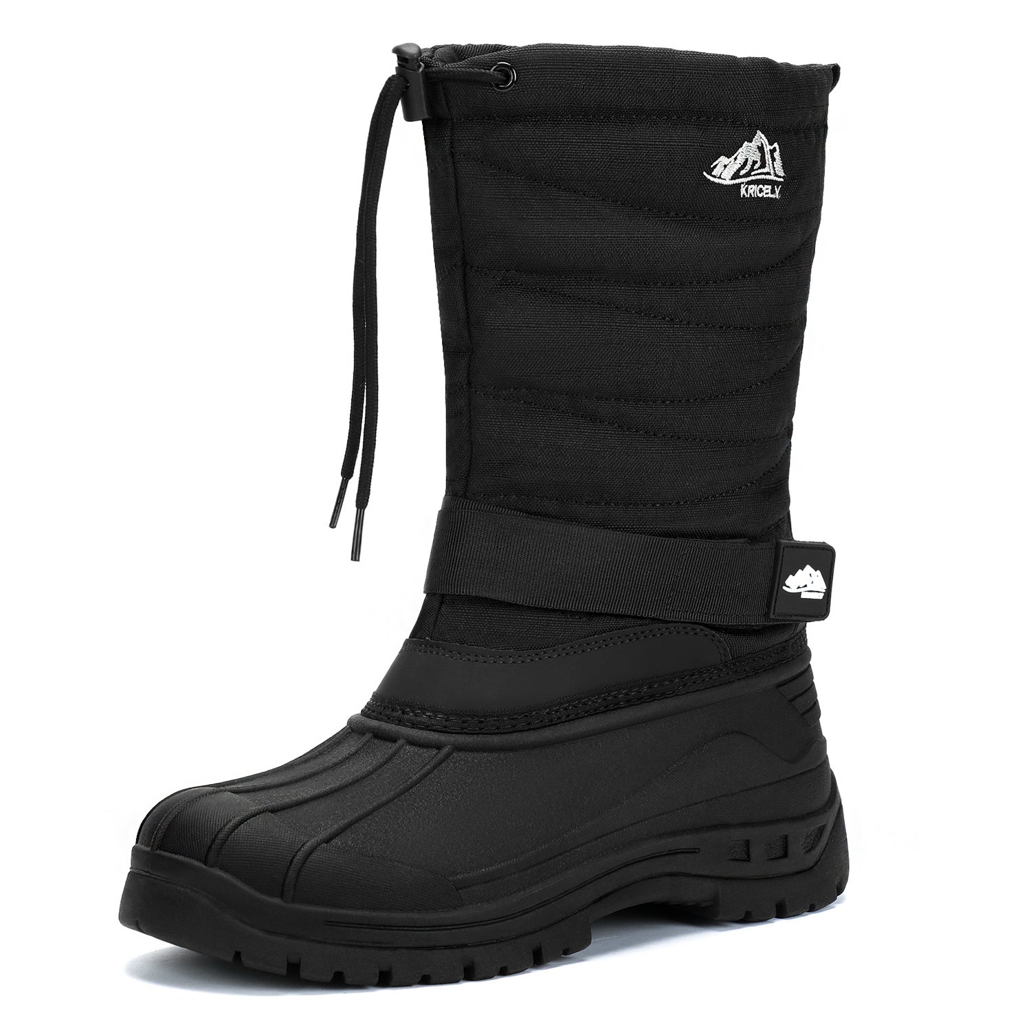Kricely Men's Snow Boots Waterproof Non-Slip Outdoor Hiking Athletic Warm Fur Boot Comfortable Causual Cold-Weather Boots