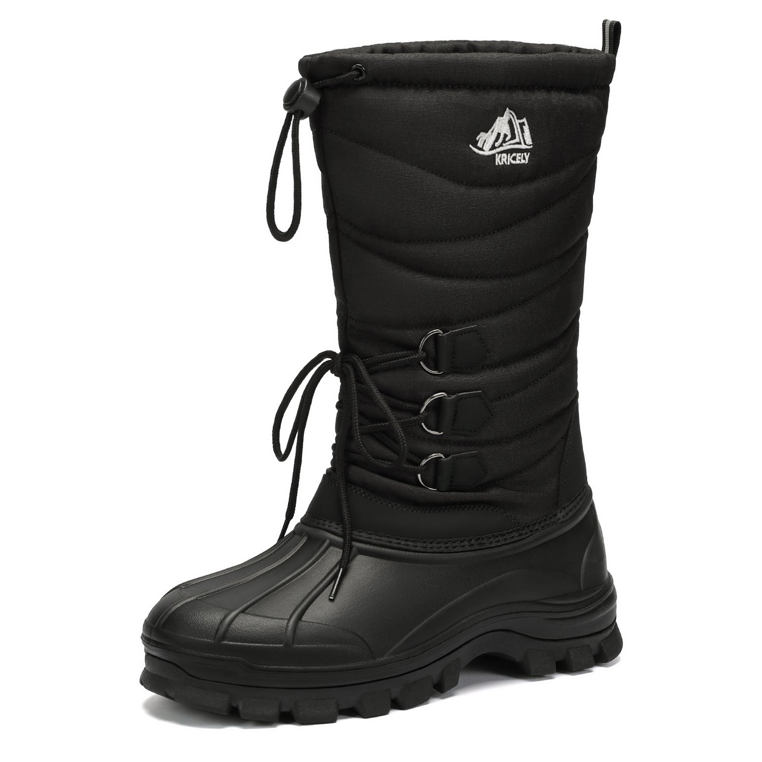 Kricely Men's Snow Boots Waterproof Non-Slip Outdoor Hiking Athletic Warm Fur Boot Comfortable Causual Cold-Weather Boots