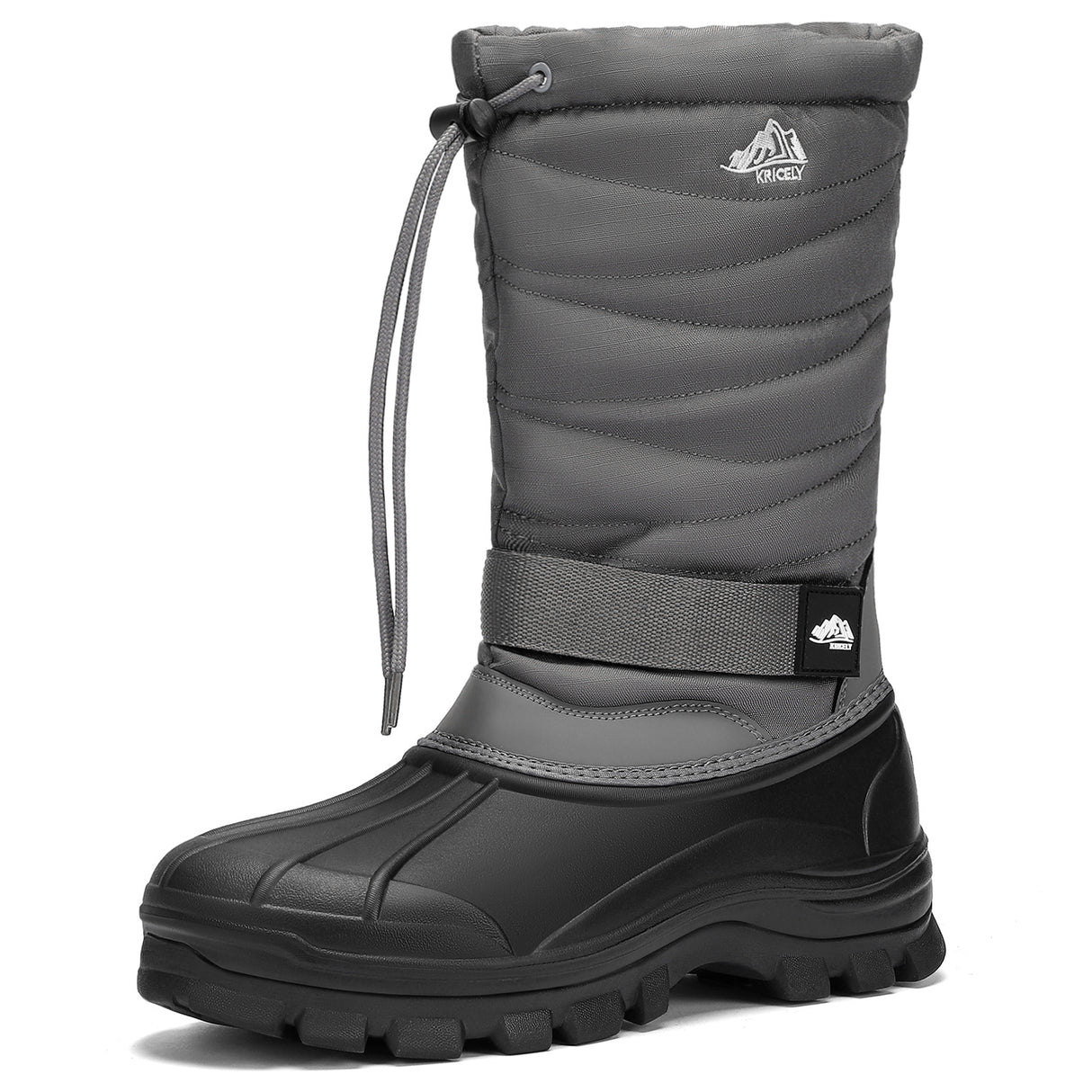 Kricely Men's Snow Boots Waterproof Non-Slip Outdoor Hiking Athletic Warm Fur Boot Comfortable Causual Cold-Weather Boots