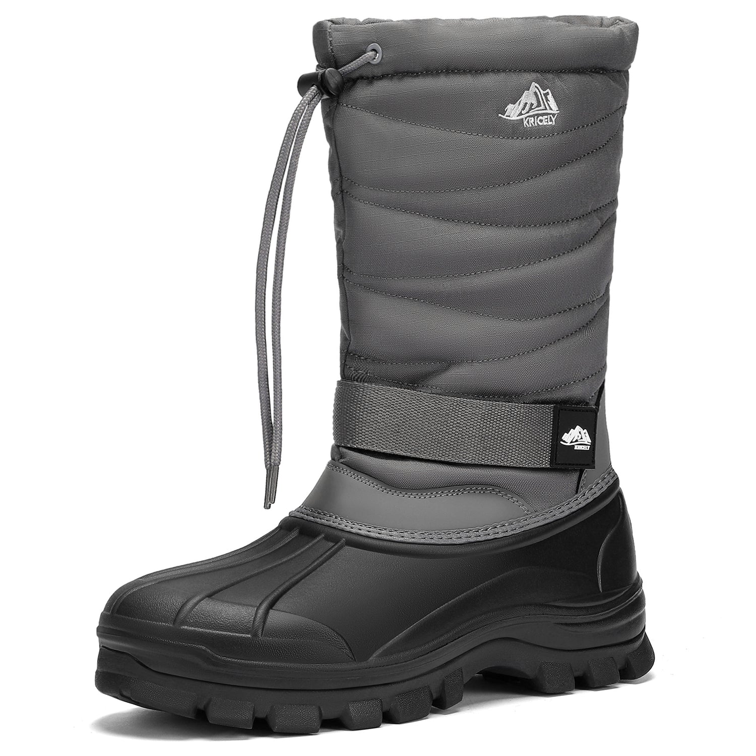 Kricely Men's Snow Boots Waterproof Non-Slip Outdoor Hiking Athletic Warm Fur Boot Comfortable Causual Cold-Weather Boots