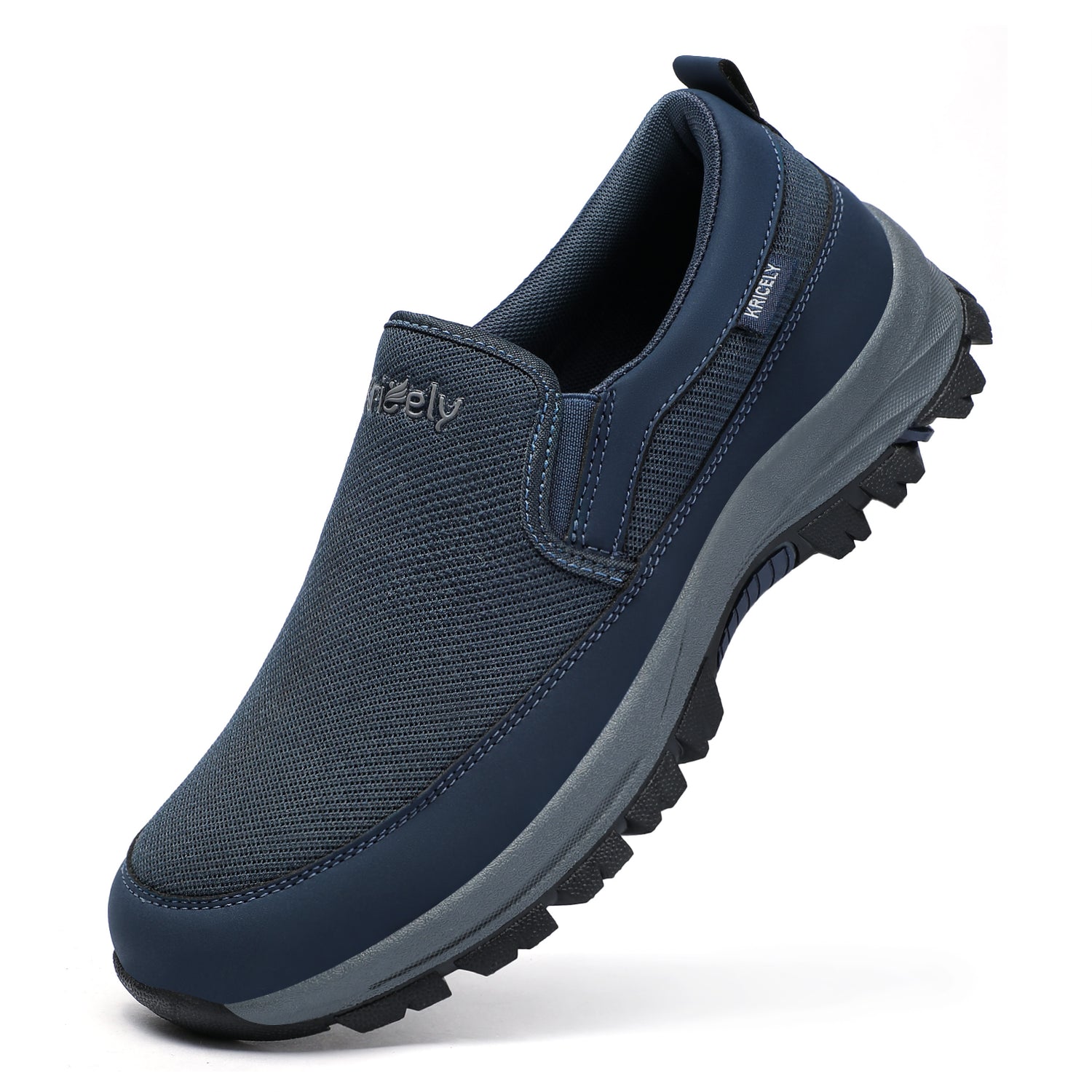 Kricely Mocasines sin Cordones para Hombre, Zapatillas para Caminar, Malla Casual para Exteriores