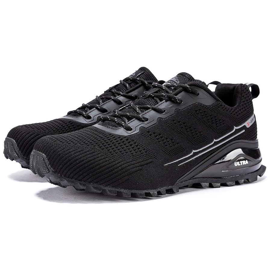 Kricely Men's Trail-Ready Hiking Shoes - Breathable Lightweight Sneakers with Shock Absorption for Gym Training, Mountain Running & Outdoor Adventures