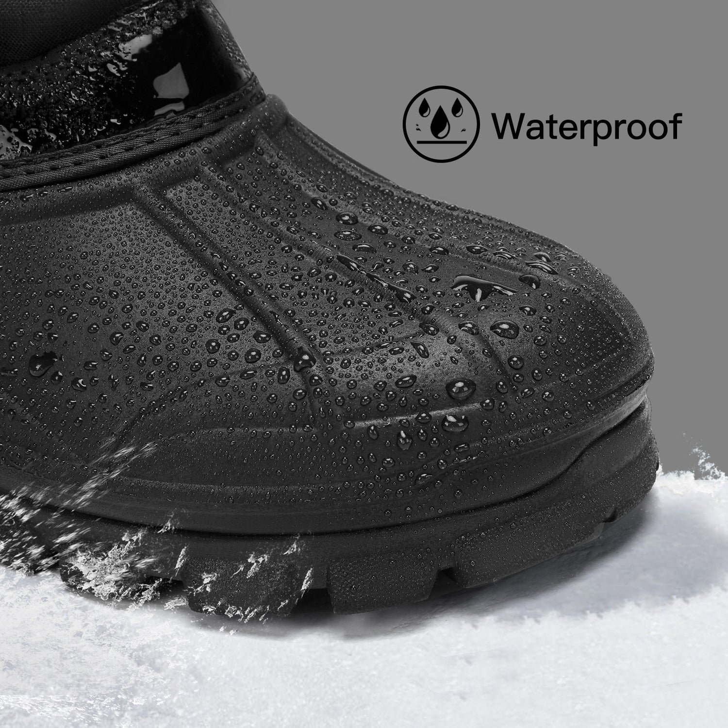 Kricely Men's Snow Boots Waterproof Non-Slip Outdoor Hiking Athletic Warm Fur Boot Comfortable Causual Cold-Weather Boots