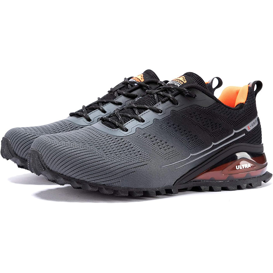 Kricely Men's Trail-Ready Hiking Shoes - Breathable Lightweight Sneakers with Shock Absorption for Gym Training, Mountain Running & Outdoor Adventures
