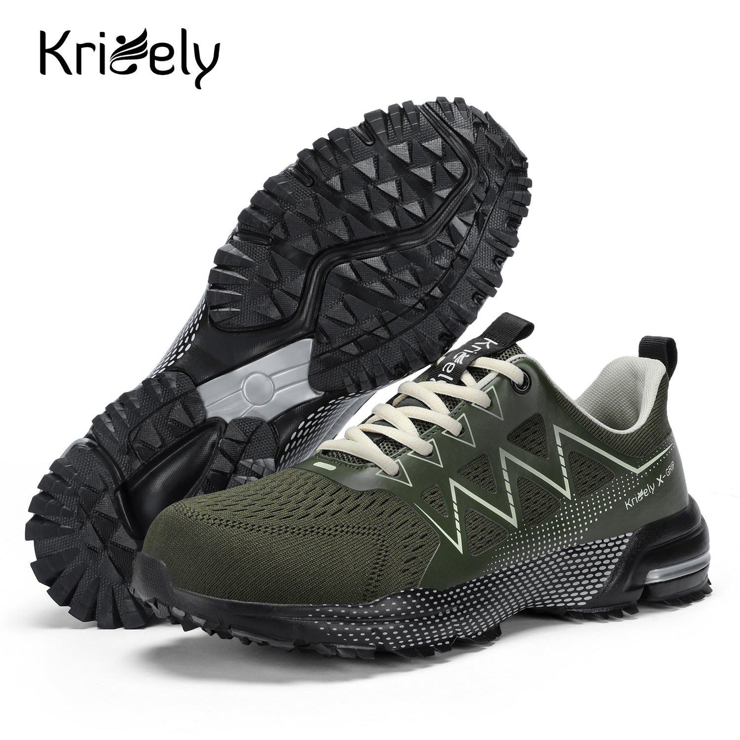 Kricely Men's Trail Running Shoes Tennis Shoe Non Slip