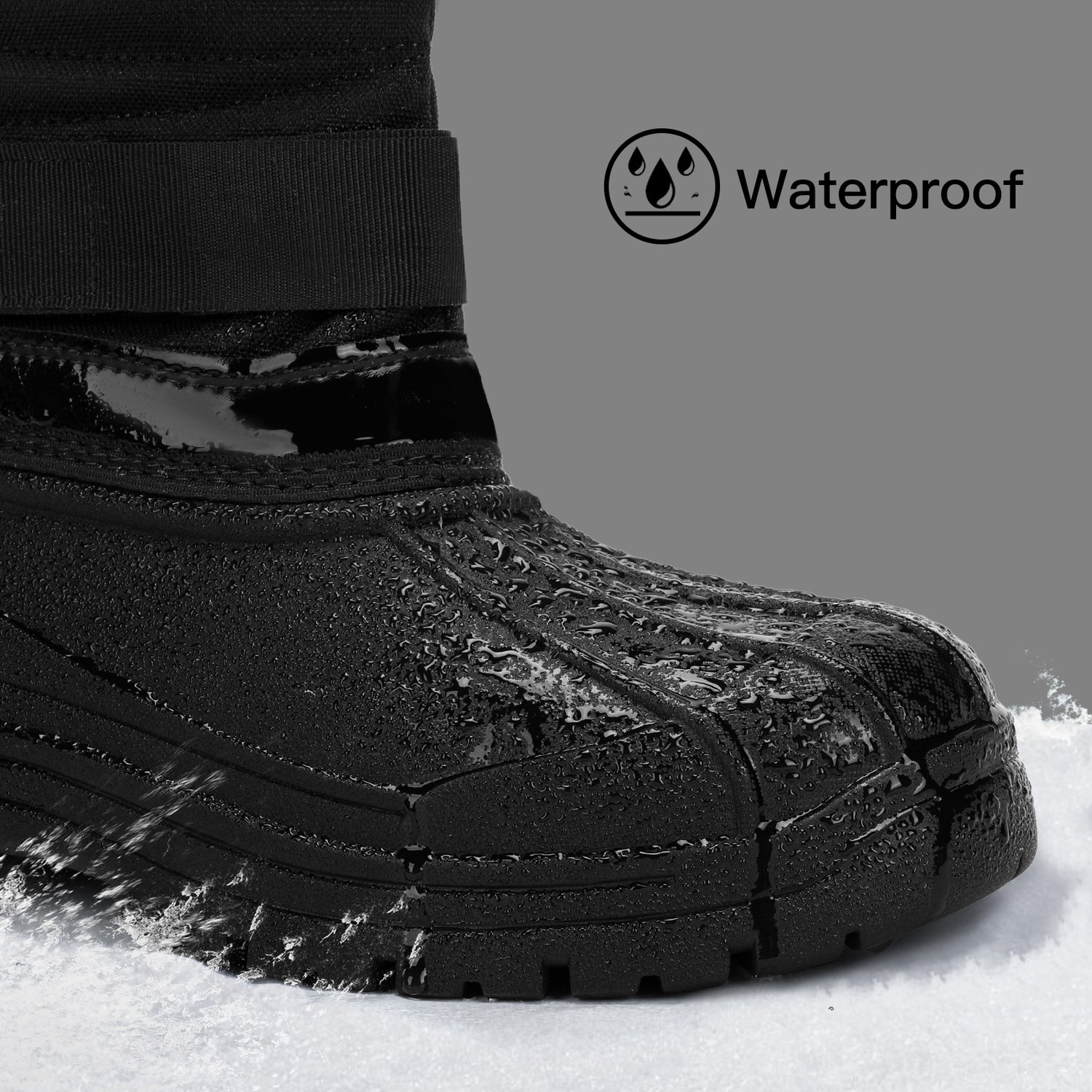 Kricely Men's Snow Boots Waterproof Non-Slip Outdoor Hiking Athletic Warm Fur Boot Comfortable Causual Cold-Weather Boots
