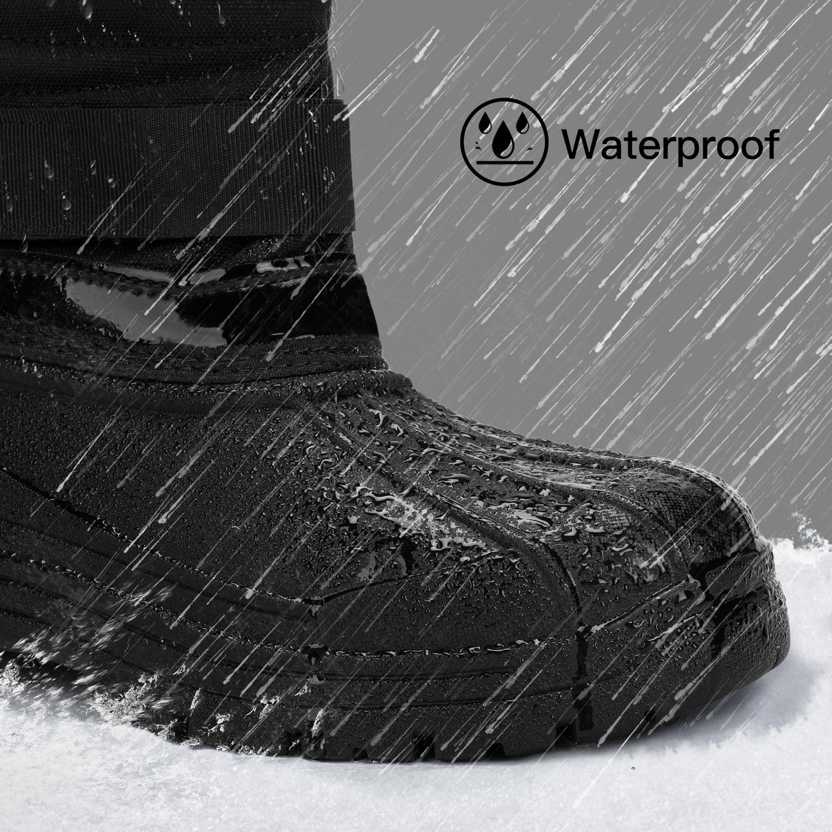 Kricely Men's Snow Boots Waterproof Non-Slip Outdoor Hiking Athletic Warm Fur Boot Comfortable Causual Cold-Weather Boots