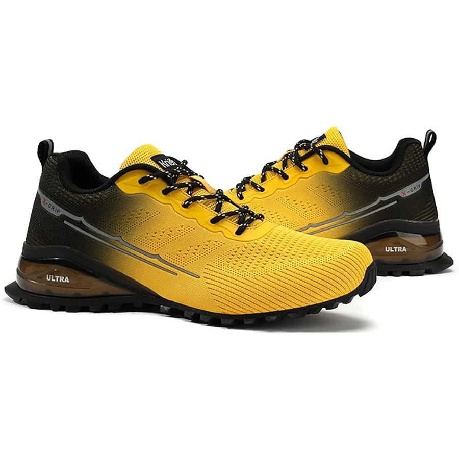 Kricely Men's Trail-Ready Hiking Shoes - Breathable Lightweight Sneakers with Shock Absorption for Gym Training, Mountain Running & Outdoor Adventures
