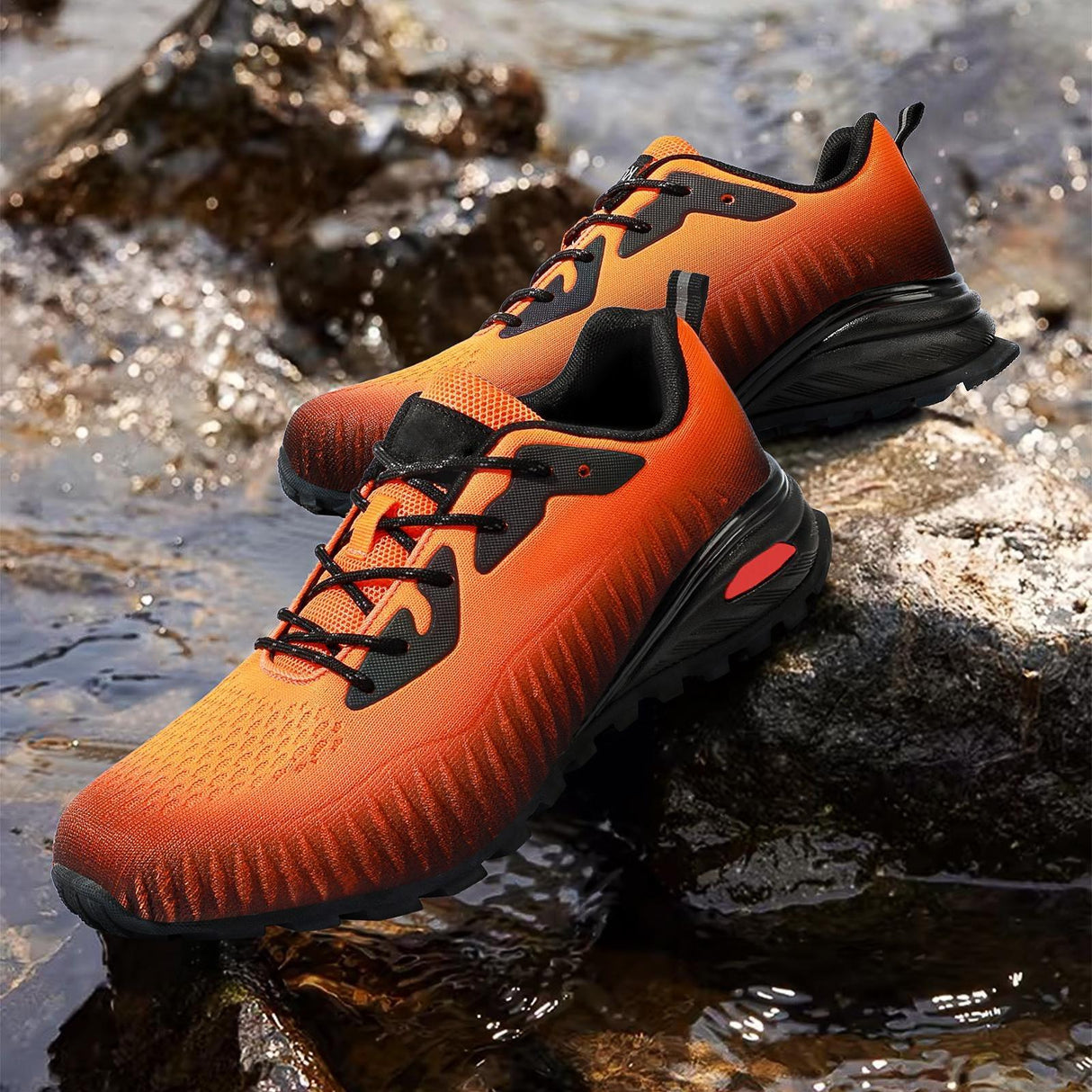 Kricely Men's Trail Running Shoes - Breathable Lightweight Hiking Sneakers with Advanced Traction Technology for Gym, Jogging & Outdoor Sports