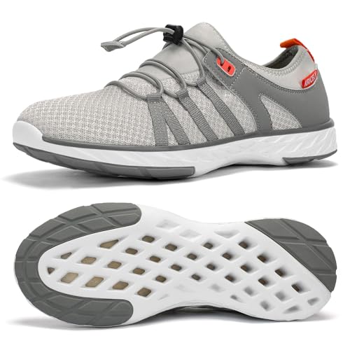 Kricely Water Shoes Men Quick Dry Aqua Shoes Swim Shoes for Men Non-Slip Beach Shoes Outdoor for Surfing
