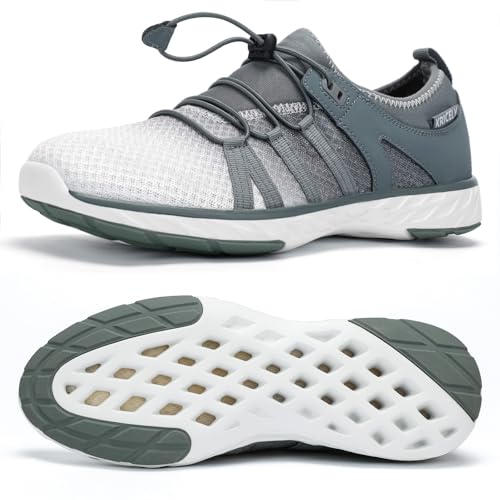 Kricely Water Shoes Men Quick Dry Aqua Shoes Swim Shoes for Men Non-Slip Beach Shoes Outdoor for Surfing