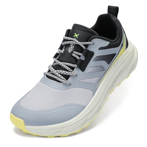 Kricely Men's Trail Running Shoes Wide Toe Box Shoes for Men Walking Sneakers Breathable Lightweight Zero Drop Fashion Sneakers