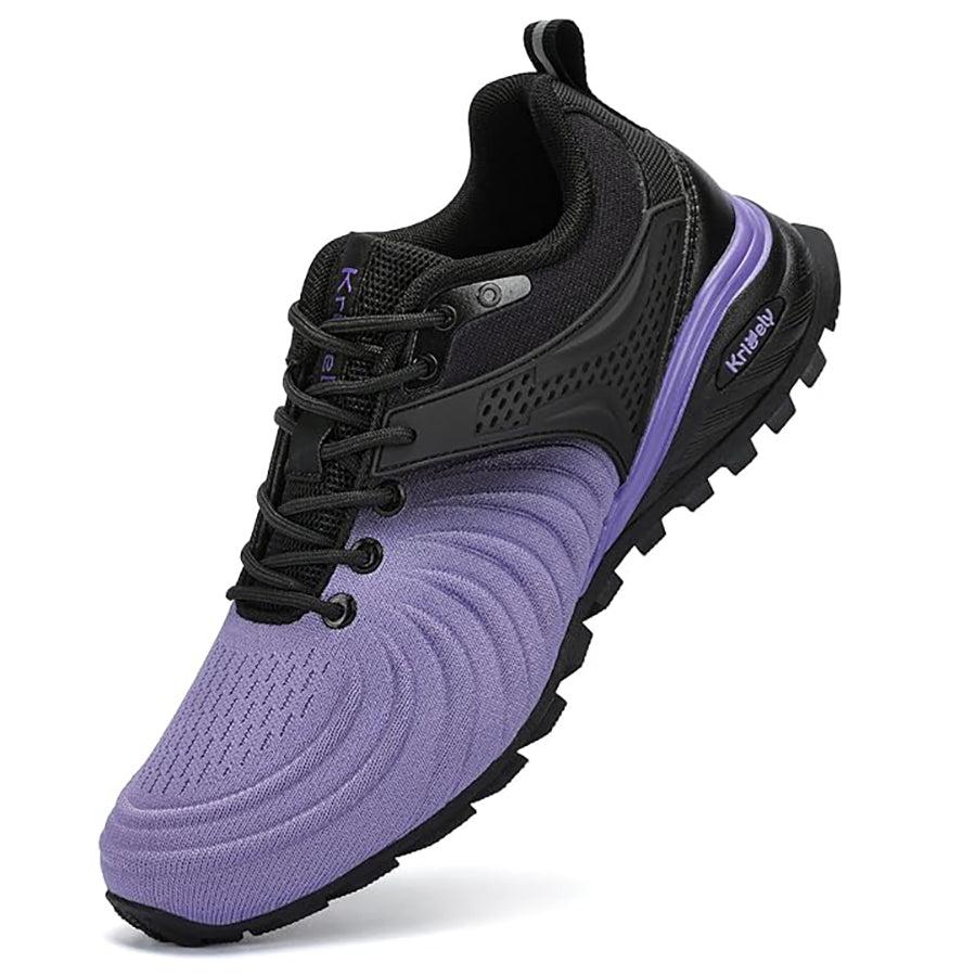 Kricely Mens Trail Running Shoes Breathable Lightweight Anti Slip Hiking Shoes with Vibram Outsole Shock Absorbing Design for Outdoor Trekking Gym Training Standard Fit