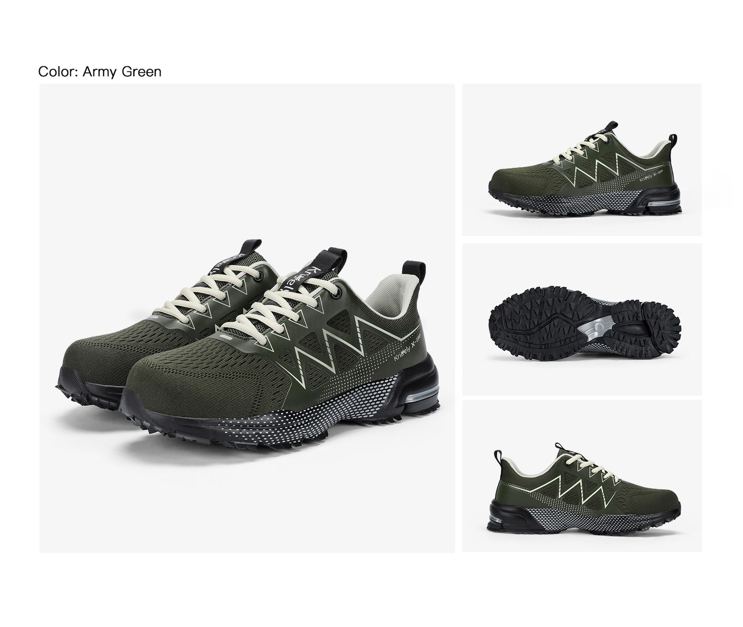 Kricely Men's Trail Running Shoes Tennis Shoe Non Slip