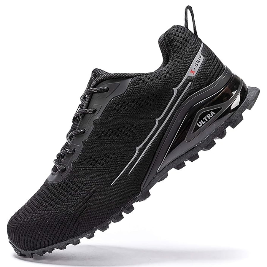 Kricely Men's Trail-Ready Hiking Shoes - Breathable Lightweight Sneakers with Shock Absorption for Gym Training, Mountain Running & Outdoor Adventures