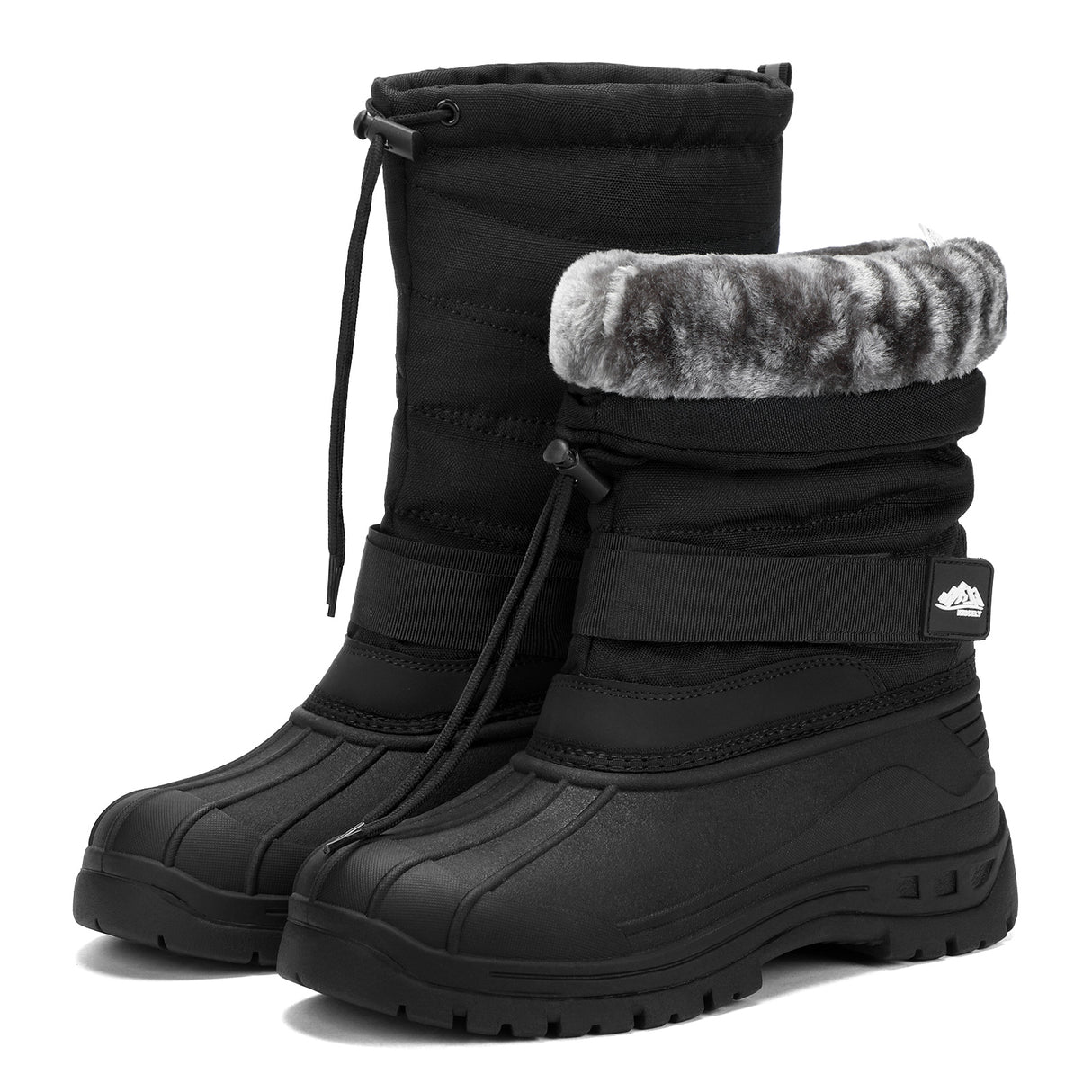 Kricely Men's Snow Boots Waterproof Non-Slip Outdoor Hiking Athletic Warm Fur Boot Comfortable Causual Cold-Weather Boots