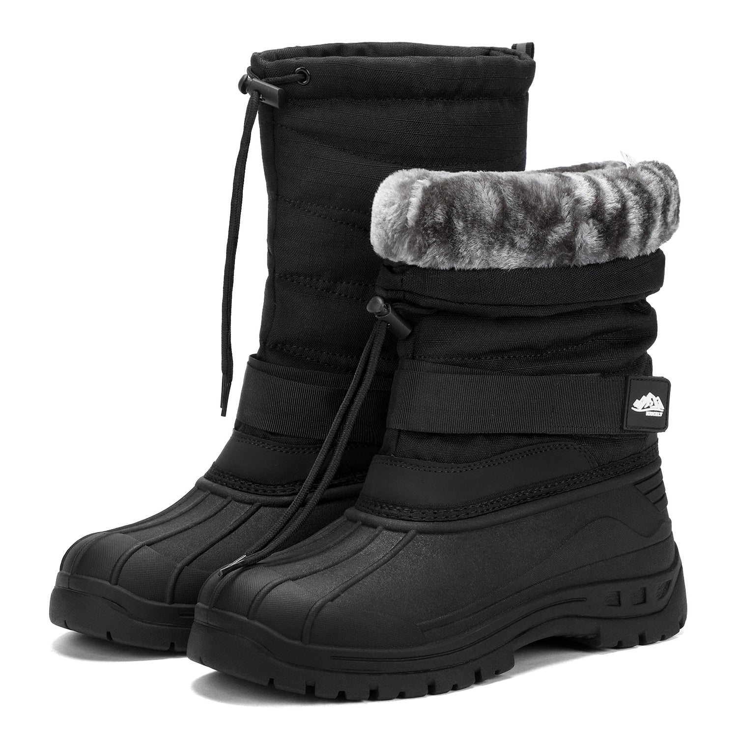 Kricely Men's Snow Boots Waterproof Non-Slip Outdoor Hiking Athletic Warm Fur Boot Comfortable Causual Cold-Weather Boots