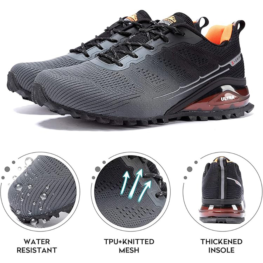 Kricely Wide Fit Men's All-terrain Hiking Sneakers Mountain Hiking, Gym Workouts and Wilderness Adventure Shoes