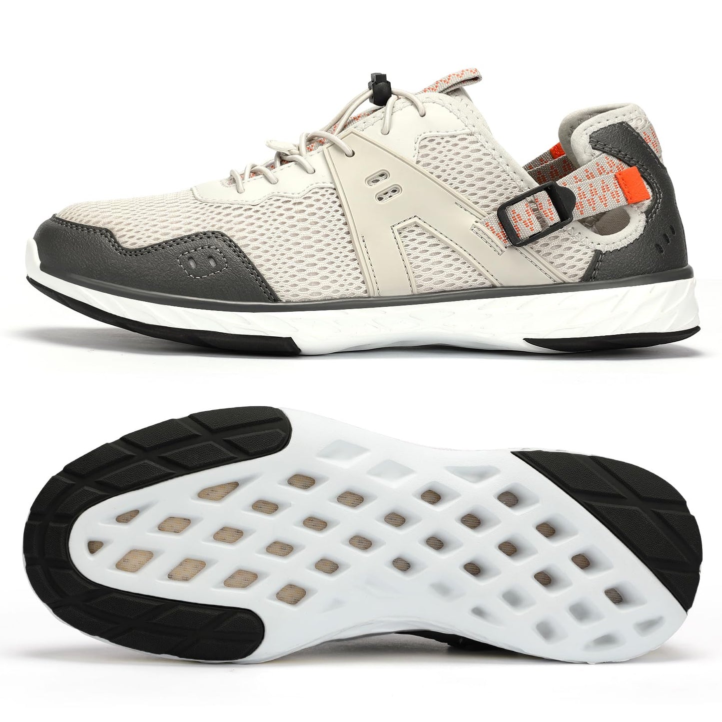 Kricely Water Shoes Men Quick Dry Aqua Shoes Swim Shoes for Men Non-Slip Beach Shoes Outdoor for Surfing