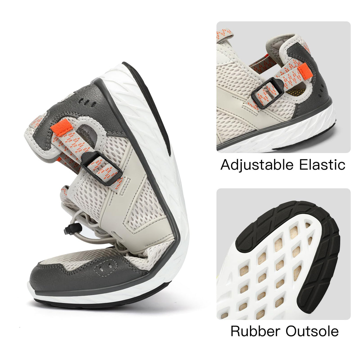 Kricely Water Shoes Men Quick Dry Aqua Shoes Swim Shoes for Men Non-Slip Beach Shoes Outdoor for Surfing