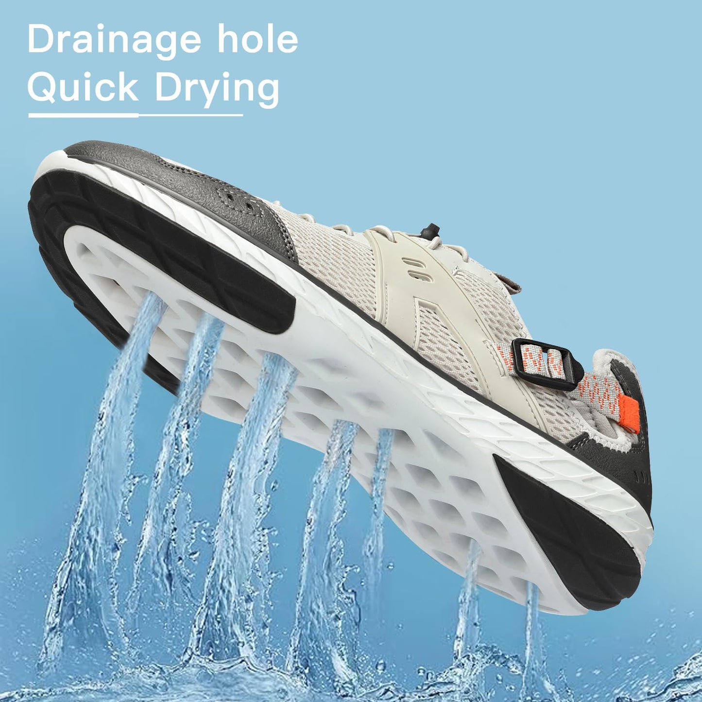 Kricely Water Shoes Men Quick Dry Aqua Shoes Swim Shoes for Men Non-Slip Beach Shoes Outdoor for Surfing