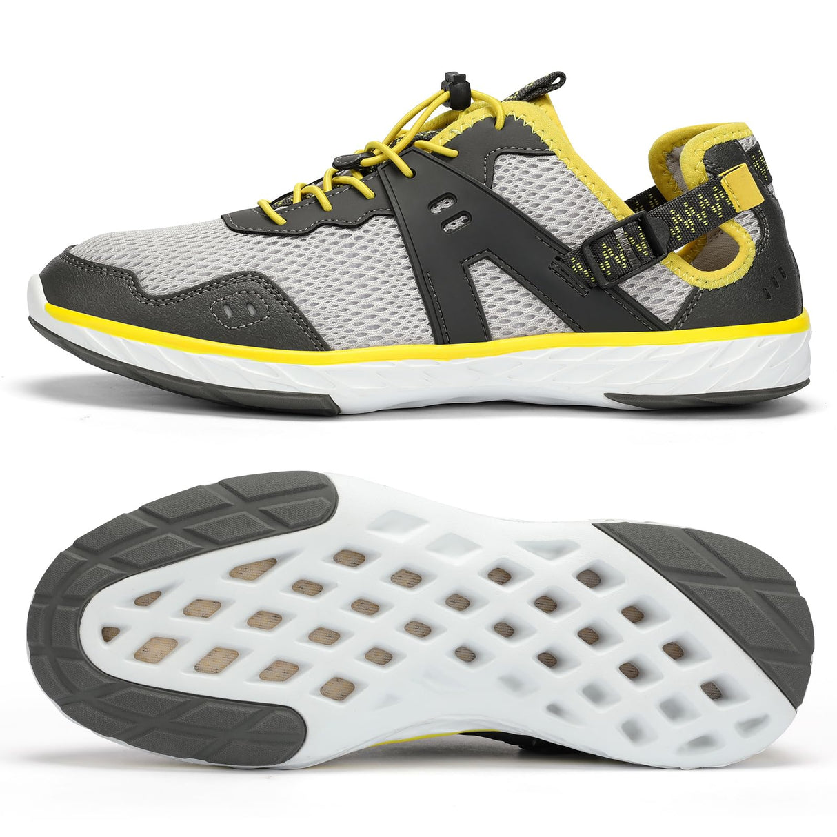 Kricely Water Shoes Men Quick Dry Aqua Shoes Swim Shoes for Men Non-Slip Beach Shoes Outdoor for Surfing
