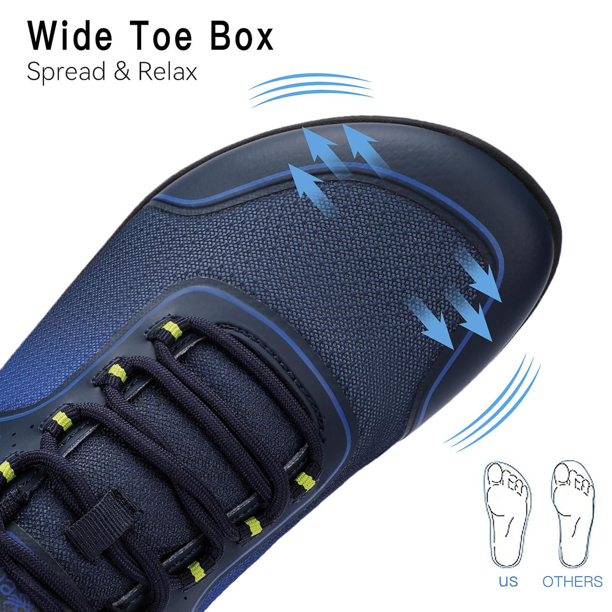 Men's Hike Barefoot Shoes | Wide Toe Box Minimalist Shoes for Gym Workout | Grounded Footwear Cross-Trainer Athletic Sneakers