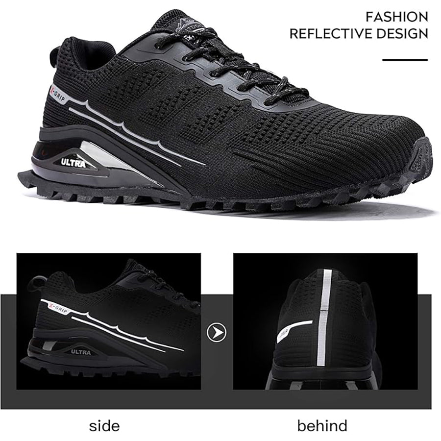 Kricely Wide Fit Men's All-terrain Hiking Sneakers Mountain Hiking, Gym Workouts and Wilderness Adventure Shoes