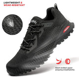 Kricely Men's Trail Running Shoes Breathable Lightweight Gym Shoes, Jogging and Outdoor Sports Hiking Sneakers  Wide Fit