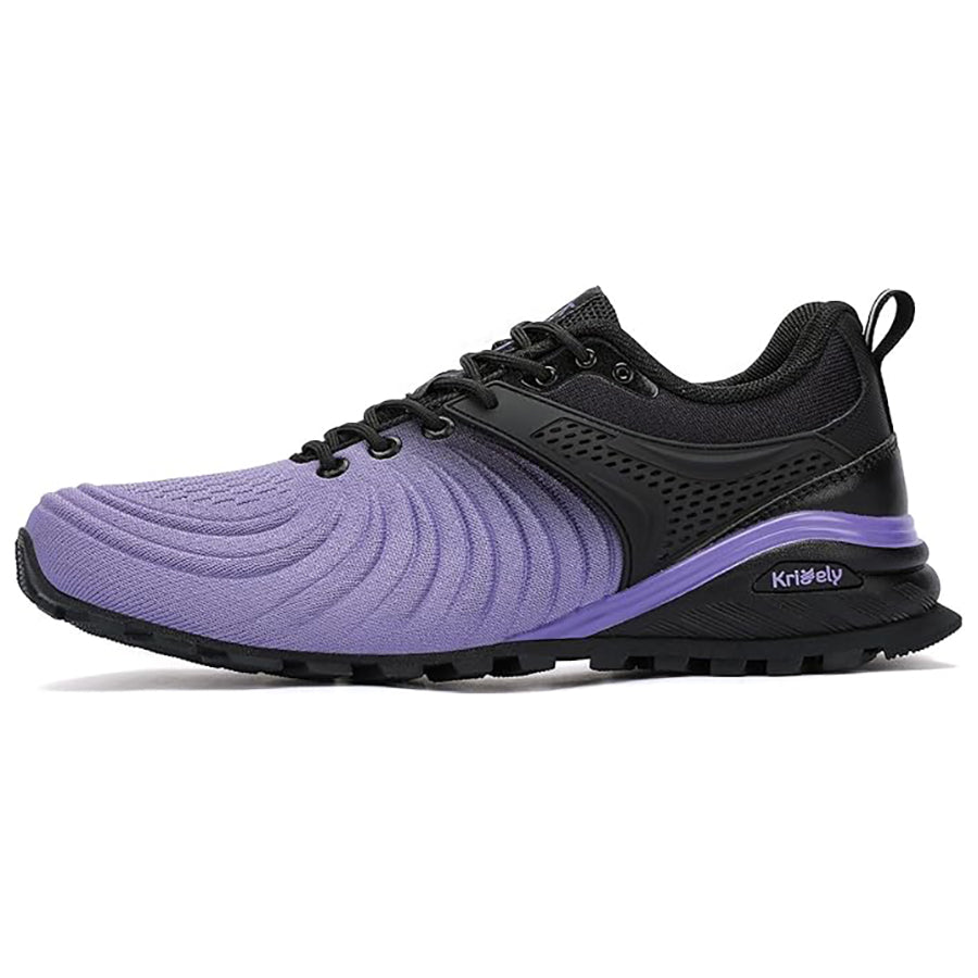 Kricely Mens Trail Running Shoes Breathable Lightweight Anti Slip Hiking Shoes with Vibram Outsole Shock Absorbing Design for Outdoor Trekking Gym Training Standard Fit