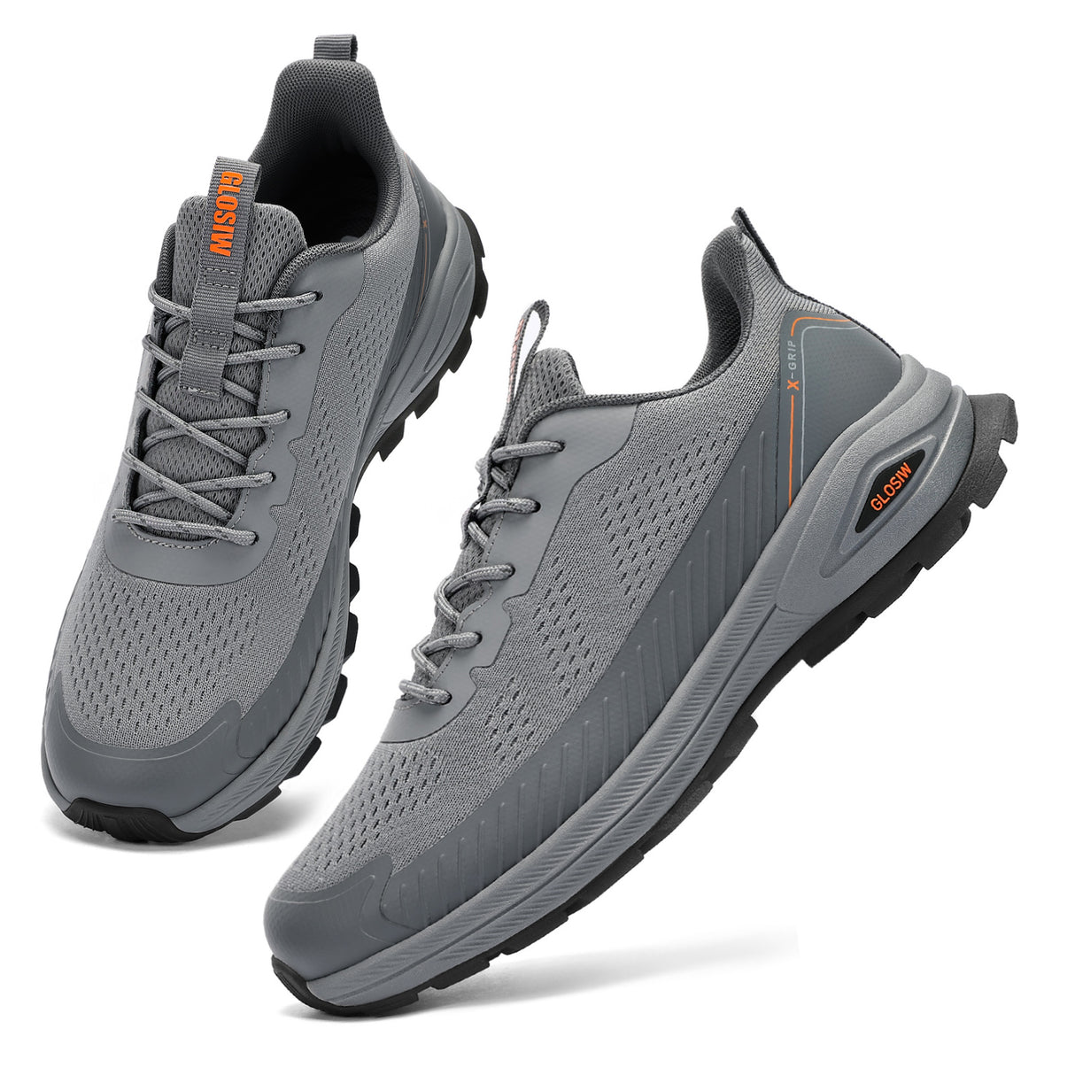 GLOSIW Men's Trail Running Shoes Fashion Walking Hiking Sneakers for Men Tennis Cross Training Shoe Outdoor Snearker