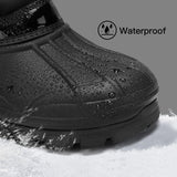 Kricely Men's Snow Boots Waterproof Non-Slip Outdoor Hiking Athletic Warm Fur Boot Comfortable Causual Cold-Weather Boots