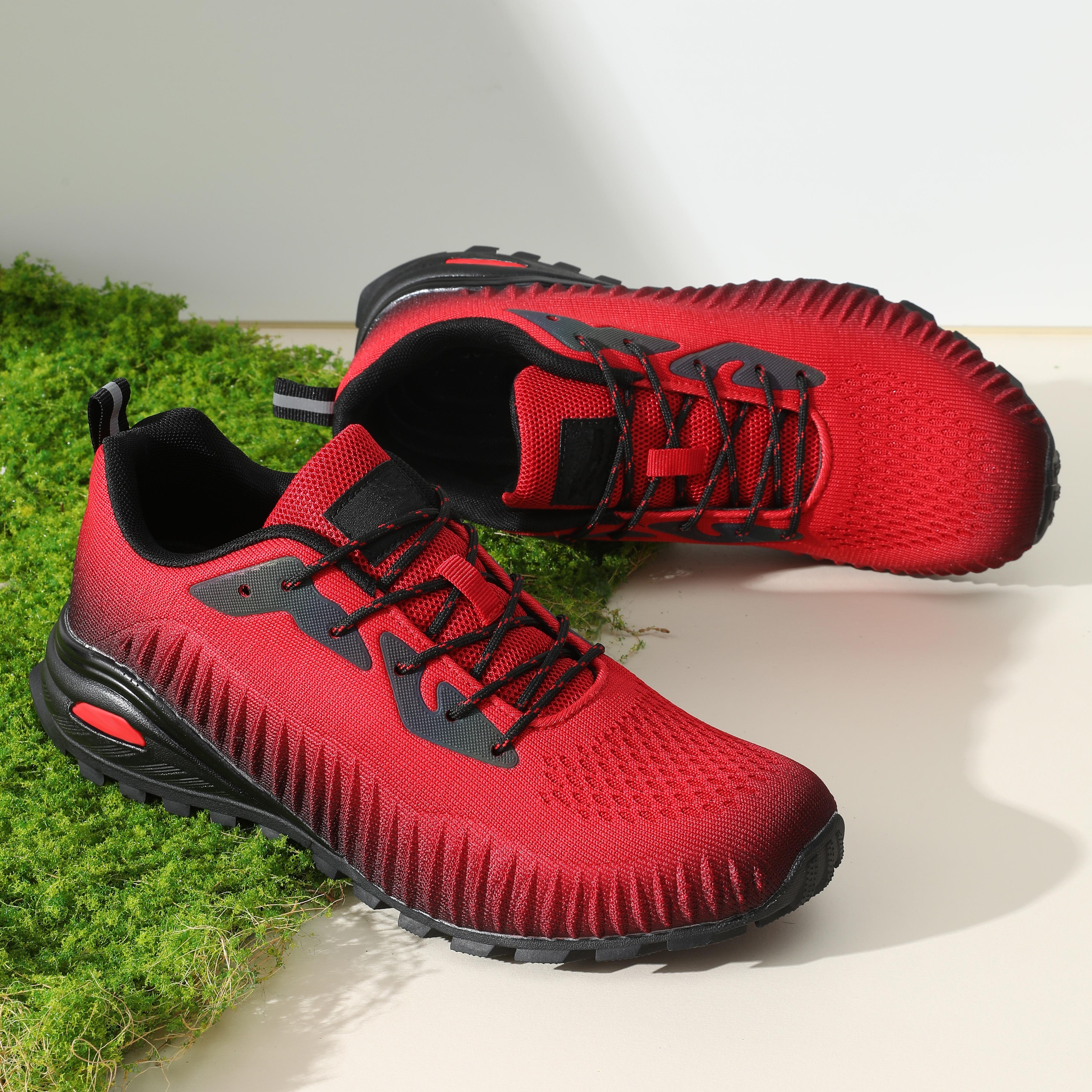 Kricely Men's Trail Running Shoes - Breathable Lightweight Hiking Sne