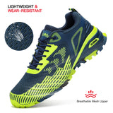 Kricely Men's Trail Running Shoes Non Slip Hiking Shoes Tennis Shoes Fashion Sneakers Workout Footwear