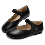koppu Girls Mary Jane Shoes Soft Sole Comfortable Flat Dress Shoes for Little Kids Patent Leather School Wedding Party