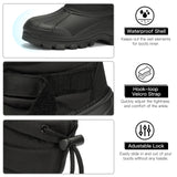 Kricely Men's Snow Boots Waterproof Non-Slip Outdoor Hiking Athletic Warm Fur Boot Comfortable Causual Cold-Weather Boots