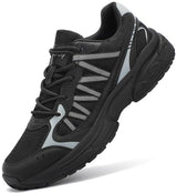 Kricely Men's Walking Shoes Breathable Tennis Running Shoes Lace Up Non Slip Sneakers Athletic Gym Sports Shoes for Men