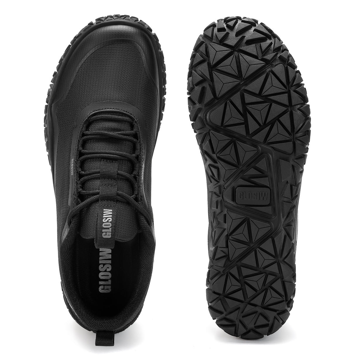 GLOSIW men Sneakers,Wide Toe Box Shoes men Zero Drop Barefoot Shoe Men Trail Running Shoe Non-Slip Lightweight Walking Hiking Shoes Cross-training