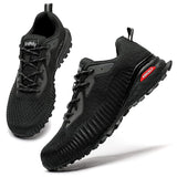 Kricely Men's Trail Running Shoes Breathable Lightweight Gym Shoes, Jogging and Outdoor Sports Hiking Sneakers  Wide Fit