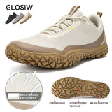 GLOSIW men Sneakers,Wide Toe Box Shoes men Zero Drop Barefoot Shoe Men Trail Running Shoe Non-Slip Lightweight Walking Hiking Shoes Cross-training