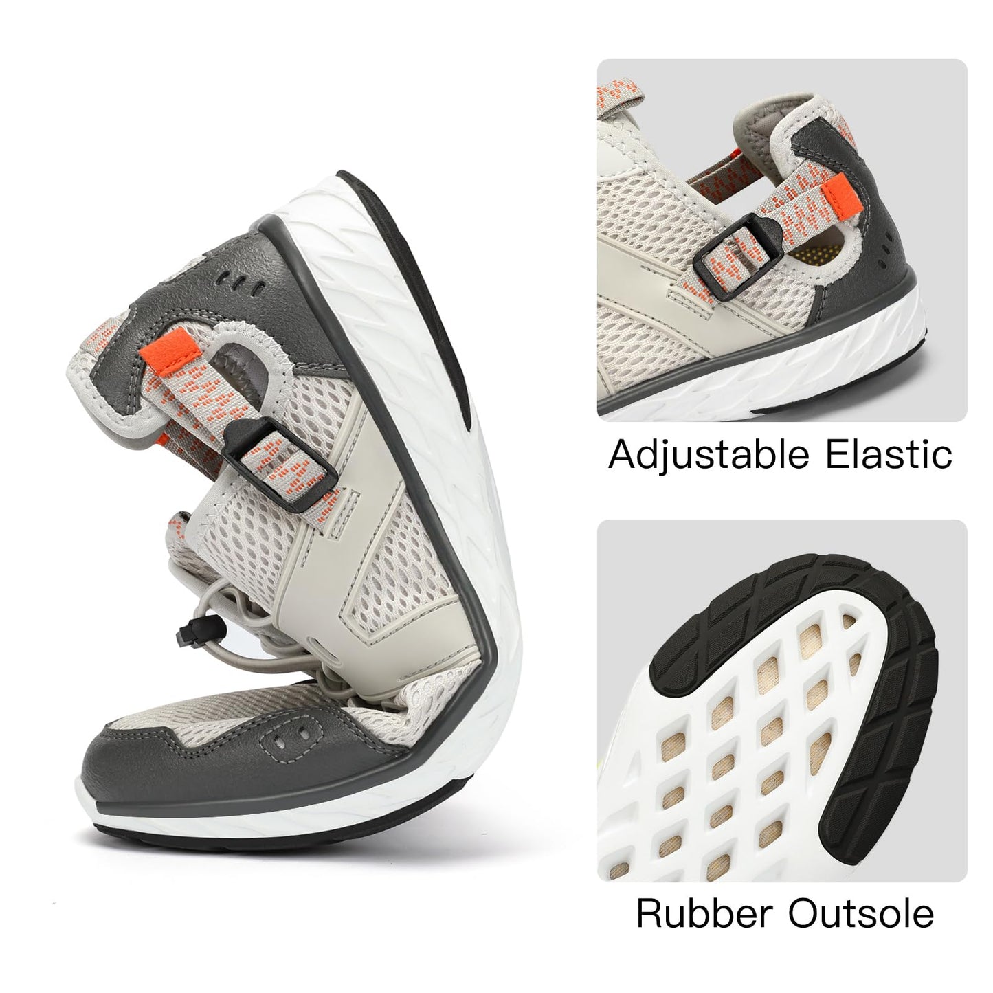 Kricely Water Shoes Men Quick Dry Aqua Shoes Swim Shoes for Men Non-Slip Beach Shoes Outdoor for Surfing