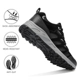 Kricely Men's Low Top Hiking Shoes Waterproof Suede Lightweight Anti Slip Trekking Shoes for Outdoor Trailing Camping Backpacking Running Walking