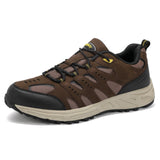 Kricely Men's Low Top Hiking Shoes Waterproof Suede Lightweight Anti Slip Trekking Shoes for Outdoor Trailing Camping Backpacking Running Walking