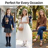 koppu Girls Mary Jane Shoes Soft Sole Comfortable Flat Dress Shoes for Little Kids Patent Leather School Wedding Party