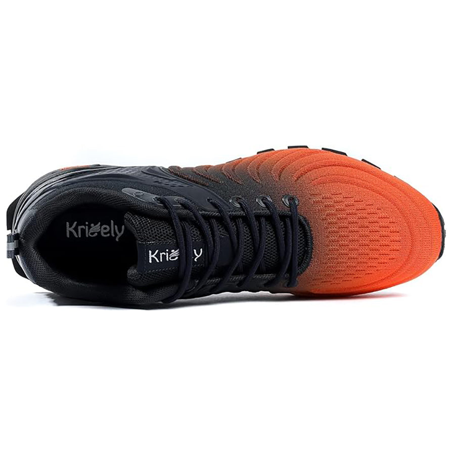 Kricely Mens Trail Running Shoes Breathable Lightweight Anti Slip Hiking Shoes with Vibram Outsole Shock Absorbing Design for Outdoor Trekking Gym Training Standard Fit