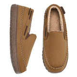 Kricely Mens Moccasin Slippers Slip On House Slippers for Men Indoor & Outdoor Warm Fuzzy Comfort Loafer Slipper Suede Moccasins Shoes