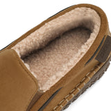 Kricely Mens Moccasin Slippers Slip On House Slippers for Men Indoor & Outdoor Warm Fuzzy Comfort Loafer Slipper Suede Moccasins Shoes